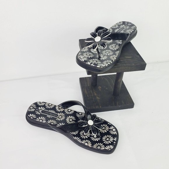 KID CONNECTION Flower Power Thong Sandal Sz 4 - Picture 3 of 12
